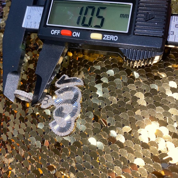 Real Diamond Allah pendant, Allah charm, NOT CZ NOT LAB MADE, Islamic Muslim Gem - Picture 3 of 6